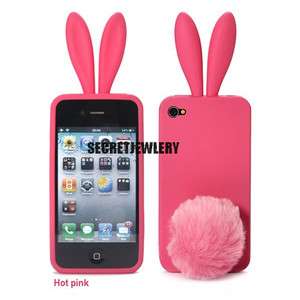 3D Rabbit Silicone Skin Case Cover Casing for Apple iPhone 4   Hot 