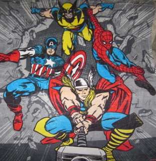   Thor Captain America Plush Throw Gift Blanket Wolverine NWT  