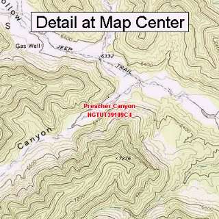   Map   Preacher Canyon, Utah (Folded/Waterproof): Sports & Outdoors