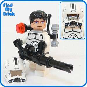   Lego Star Wars Republic Trooper Custom Wolffe w/ Dual Sided Faces NEW