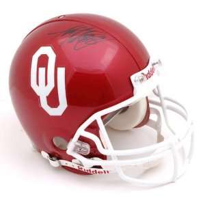 Adrian Peterson Autographed Pro Line Helmet  Details Oklahoma 