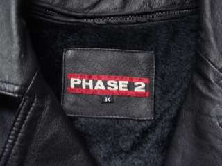 Phase 2 Black Leather Trench Coat (3X)  