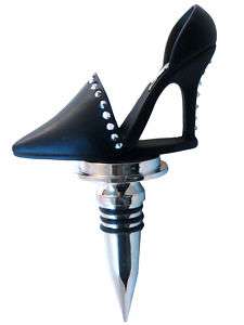 Cypress Home Black High Heel Wine Stopper by Evergreen  