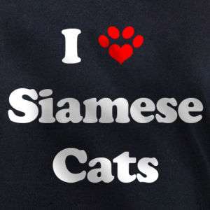 LOVE SIAMESE CATS T SHIRT cat kittens owner gift  
