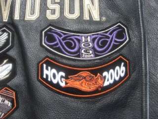   Leather HARLEY DAVIDSON 100 Year Anniversary Vest W/Patches Size L