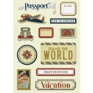    Bon Voyage Passport to Adventure Canvas Sticker