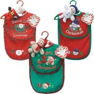  Baby Christmas Bib Burp Cloth & Ornament Set: Everything 