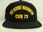 USS GEORGE WASHINGTON TEXT NAVAL SHIP NAVY SNAP BACK CAP HAT CAP 