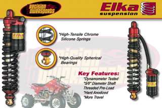 Elka Front Shocks Honda TRX 450R 400EX Remote Reservoir  