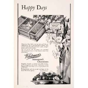  1929 Ad Whitmans Salmagundi Chocolates Easter Gift Candy 