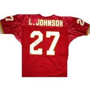  Larry Johnson Signed Uniform   Chiefs   Autographed NFL 