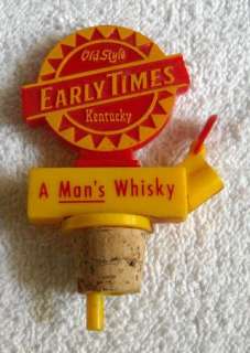   EARLY TIMES KENTUCKY WHISKY BOTTLE POUR POURER A MANS WHISKY  