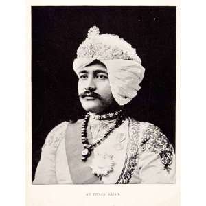 1892 Print Indian Rajah King Ruler Monarch Kingdom Portrait Leader 