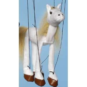  16 White Horse Marionette (Small) Toys & Games