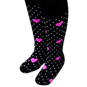   Hearts Black Girls Fashion Tights Size XS (0   12 months): Baby