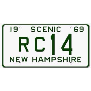 1969 NEW HAMPSHIRE STATE PLATE  EMBOSSED WITH YOUR CUSTOM NUMBER 