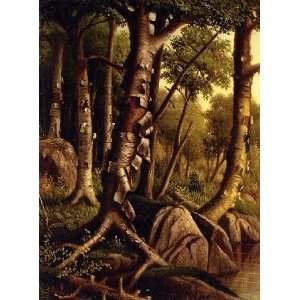 Art, Oil painting reproduction size 24x36 Inch, painting name: Birch 