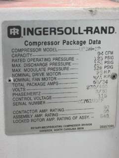 INGERSOLL   RAND U2SH SP COMPRESSOR 25 HP  