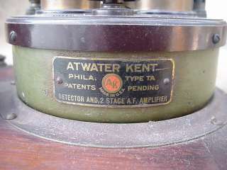   ATWATER KENT BREADBOARD mod 09 no.4445 TUBE RADIO RECEIVER 1923 UV 201