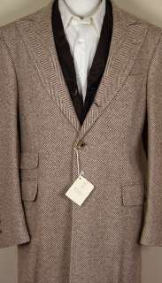 BRUNELLO CUCINELLI COAT $4495 BROWN CASHMERE WITH BROWN VEST TRENCH 40 