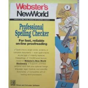  Websters New World Professinal Spelling Checker Korenthal Books