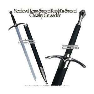   Crusader Knight Long Sword Chivalry With Scabbard
