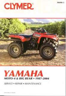 Yamaha YFM350 Moto 4 Big Bear Service Manual 1987 2004  