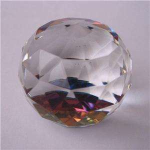 Clear Crystal Ball Glass Paperweight 4cm Gem Display  