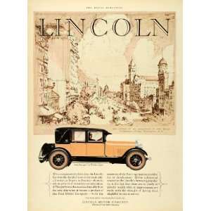 1927 Ad Lincoln Motor Car Ford Sedan Washington Pennsylvania Avenue 