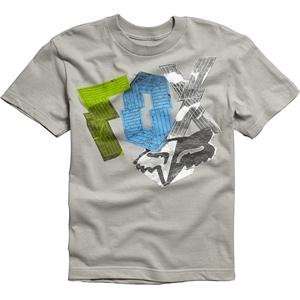  Fox Racing Youth Wheat Paste T Shirt   Youth X Large/Grey 