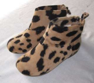 NWT Baby Gap Brick Lane Leopard Boots 7 8 9 10 11 Cuffed Booties Girls 