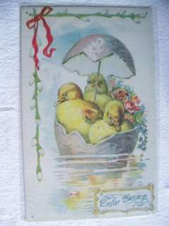   Tin Metal Sign Easter Blessings Ducks Egg Pond Umbrella Spring  