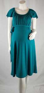 5566 DESIGNER Petal Sleeve Maternity Dress Jade Medium  