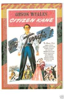 Citizen Kane Orson Welles Promo Card Raised Graphics not DVD William 