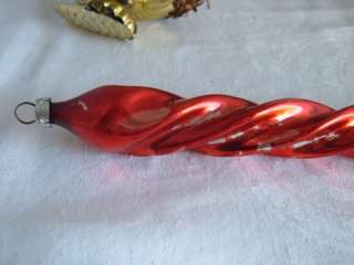   Ornaments Colmbia Holand W German Blown Glass 14 Icicle 5 Ball