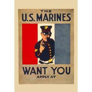  The U.S. Marines Want You 16X24 Canvas Giclee: Home 