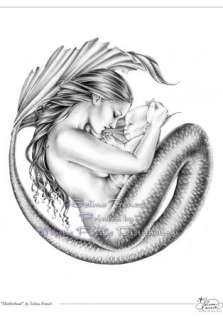 Motherhood Mermaid and Baby Selina Fenech 8.5X11 Print  
