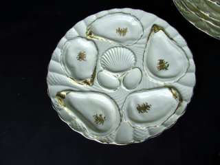 BEAUTIFUL Antique WEIMAR Oyster Plates  