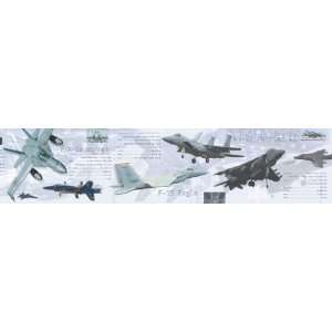  Military Aircraft Mural Style Wallpaper Border by 4Walls 