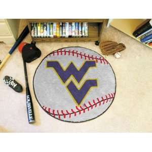  West Virginia Mountaineers Round Baseball Mat (29 