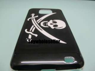 Pirate Skull Head Case Cover Samsung Galaxy S2 i9100 B  