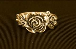 Wholesale 2Pcs Vintage Style Leaf Rose Flower Ring Size #5  