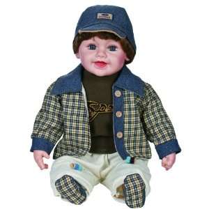   : 22 Inch Lifelike, Vinyl Boy Doll, By Golden Keepsakes: Toys & Games