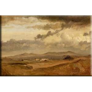   Janiculum 30x20 Streched Canvas Art by Corot, Jean Baptiste Camille