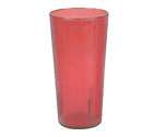 Dozen   8 oz Restaurant RED Plastic Pebbled Tumbler Cup Durable 