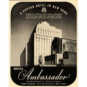  1938 Ad Hotel Ambassador Park Avenue Resort Suites 