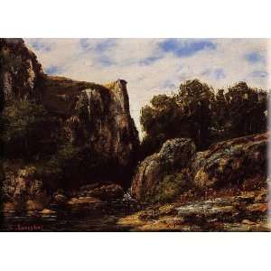   the Jura 30x21 Streched Canvas Art by Courbet, Gustave