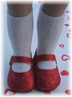 RED Glitter Doll Shoes For 10 Ann Estelle &Sophie♥  