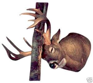 Whitetail Decal Sticker hunting archery deer BUCK RUB  