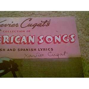  Cugat, Xavier Song Book Signed Autograph Pan American 